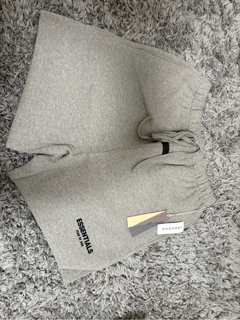 Essentials Heather Grey Fleece-Lined Sweatshorts